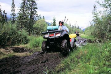 Muddy ATV ride on Turnagain Arm, Alaska